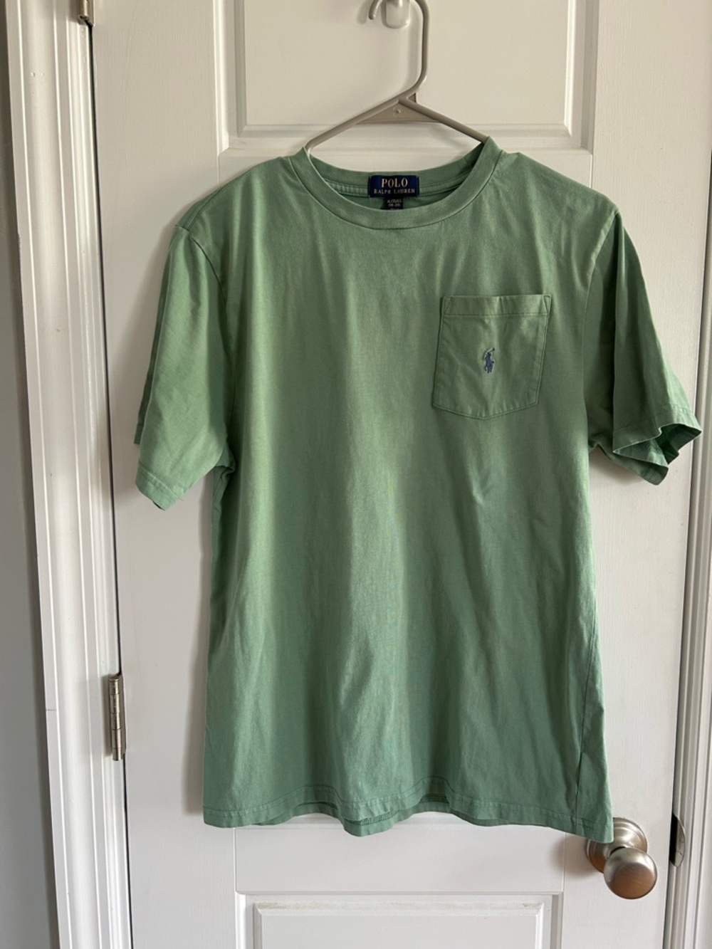 Polo Ralph Lauren Boys Sage Green Pocket Tee XL 18-20